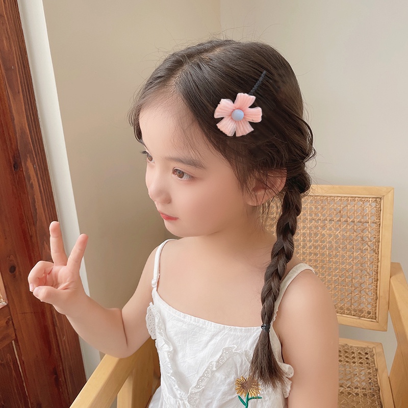 Lược Kẹp Tóc Con Lược Chải Tóc Gãy Hình Hoa Màu Đỏ Cho Bé Gái