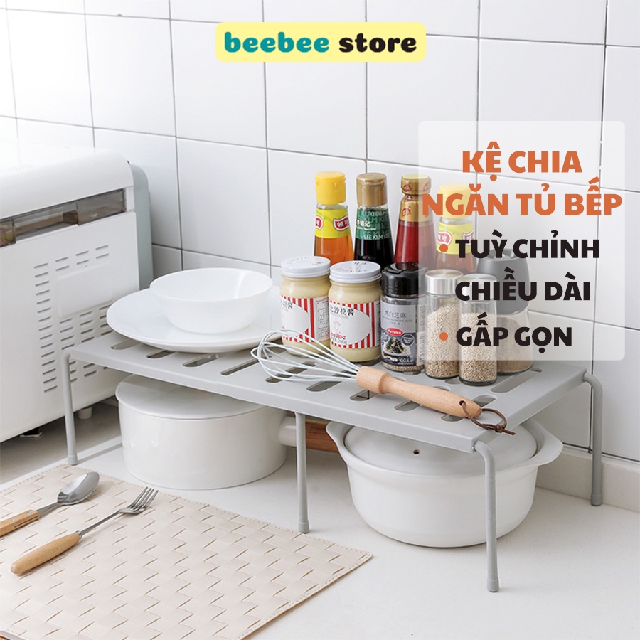 Kệ Chia Ngăn Tủ Bếp , Để Bàn Đựng Đồ Đa Năng Siêu Chắc Chắn G016 [Rẻ]