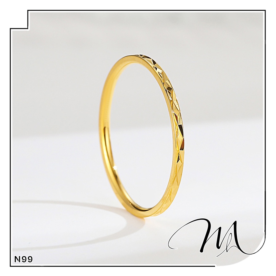 Nhẫn nữ Titan bản mảnh chạm khắc quả trám - Măng's House N99