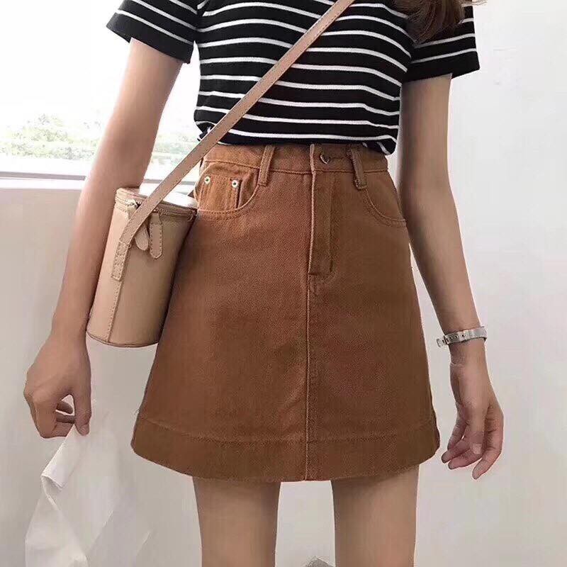 Chân váy bò trơn chữ A | BigBuy360 - bigbuy360.vn