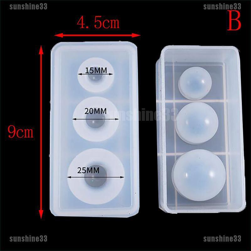 Khuôn Silicone Làm Trang Sức Nhựa epoxy Hình Quả Bóng
