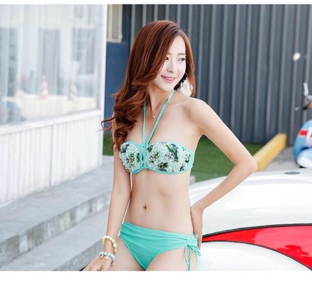 Set bikini 2 mảnh kèm đầm voan cho nữ