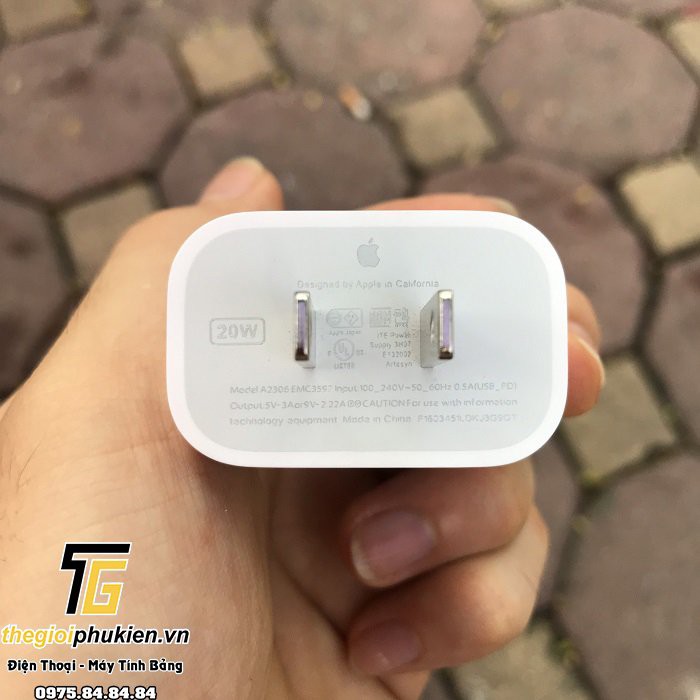 Bộ sản phẩm củ + cáp sạc 20W nhanh điện thoại cho iPhone 12 Pro Max