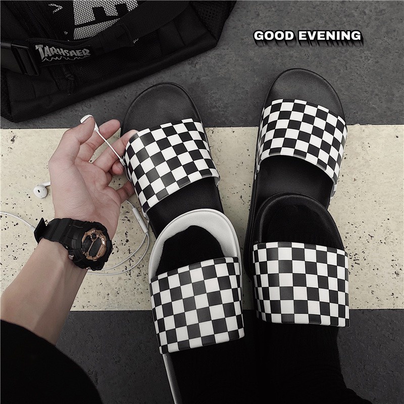 Dép MWC 7731 - Dép Nam Quai Ngang Họa Tiết Ô Vuông  Nổi Bật ,Dép Nam Cao Cấp,Siêu Bền Đẹp, Mẫu Mới, Giá Tốt, Đi Mềm Êm