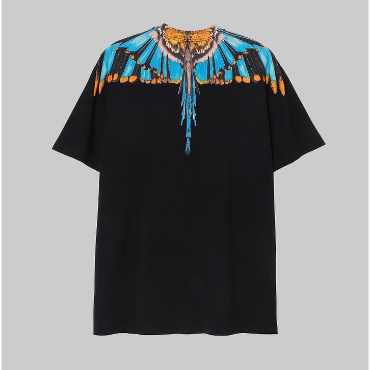 Áo Thun Đen Tay Ngắn In Hình Đôi Cánh Thời Trang Cho Nam