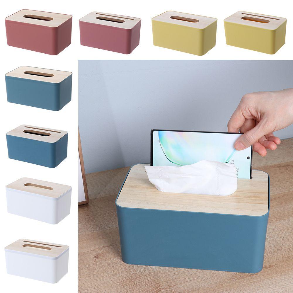 LONTIME Hộp Đựng Khăn Giấy Để Bàn Trang Trí Nội Thất Bằng Gỗ Sáng Tạo Ốp