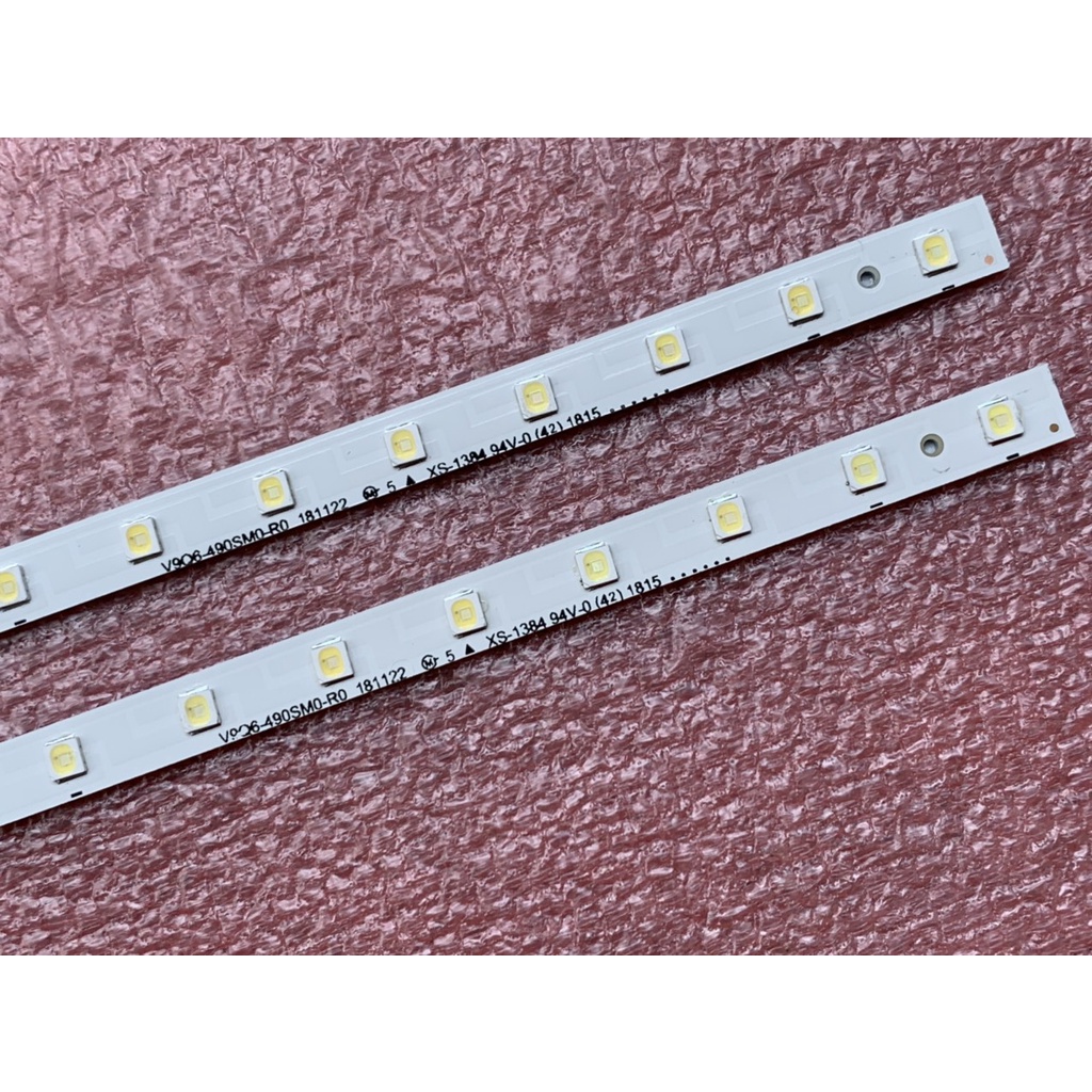 THANH LED TIVI SAMSUNG 49Q60 49Q65 MỚI 100% BỘ 2 THANH MỖI THANH 44 BÓNG 3V DÀI 53,2cm V9Q6-490SM0-R0