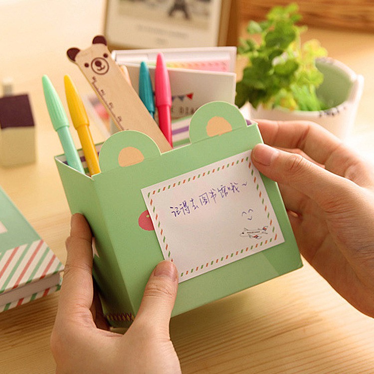 Bộ giấy note (3 loại) dạng notepad kèm bút bi siêu yêu KN STORE