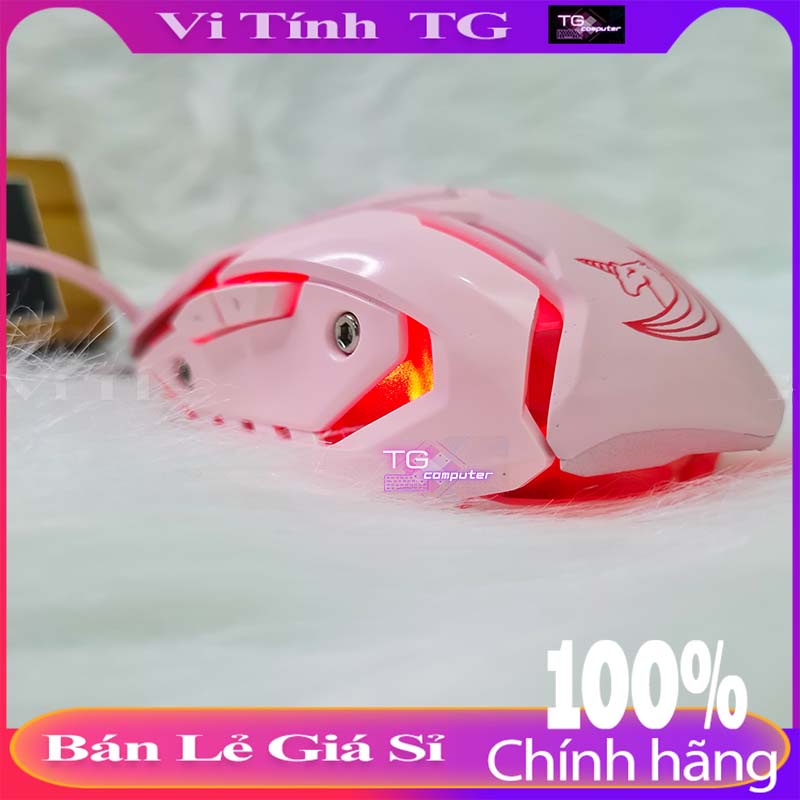 Chuột máy tính màu hồng dùng cho PC – Laptop Siêu cute đáng yêu Vi tính TG