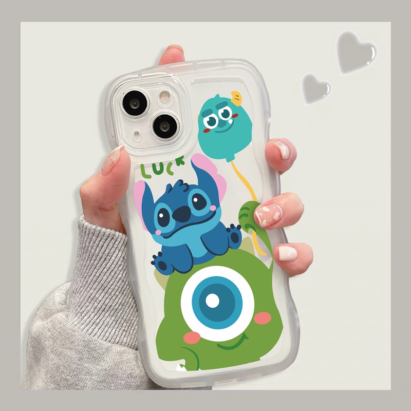 Ốp lưng iphone Ốp Điện Thoại Silicone Mềm Trong Suốt In Hình Stitch Cho iPhone 13 pro max iPhone 11 iPhone
