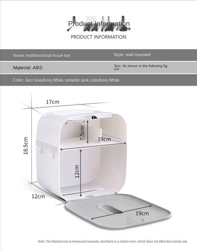 Giá đỡ giấy vệ sinh 3 tầng gắn tường chống thấm nước tiện dụng chắc chắn