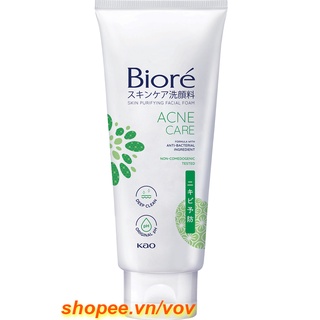 Sữa Rửa Mặt 100g Biore Acne Care Sạch Mụn Và Kháng Khuẩn, vov Cam Kết Chính Hãng.