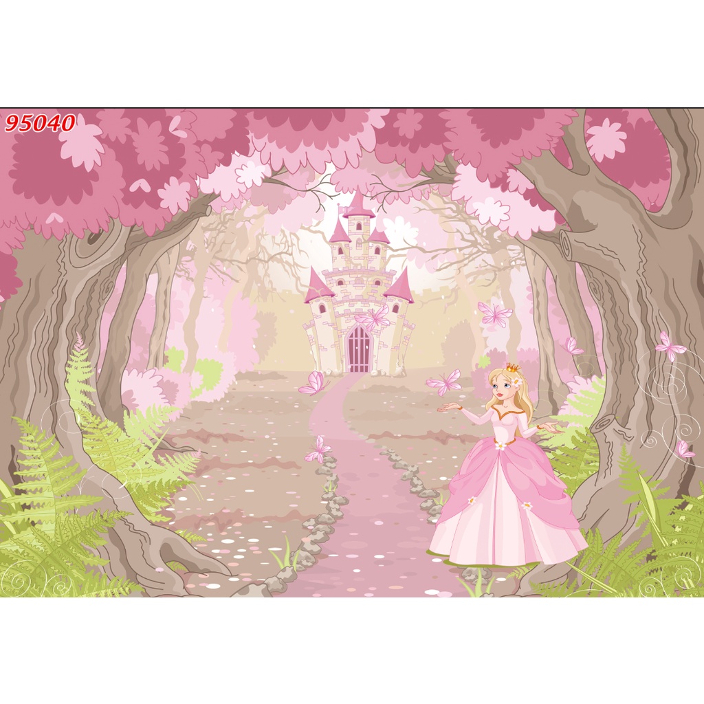 Tranh Dán Tường Phòng Trẻ Em MÀU HỒNG DỄ THƯƠNG KHÔNG PHAI MÀU