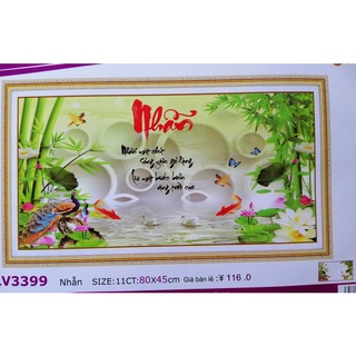 Tranh thêu chữ thập nhẫn lv3399