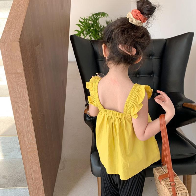 Áo Hai Dây Vải Cotton Cho Bé Gái