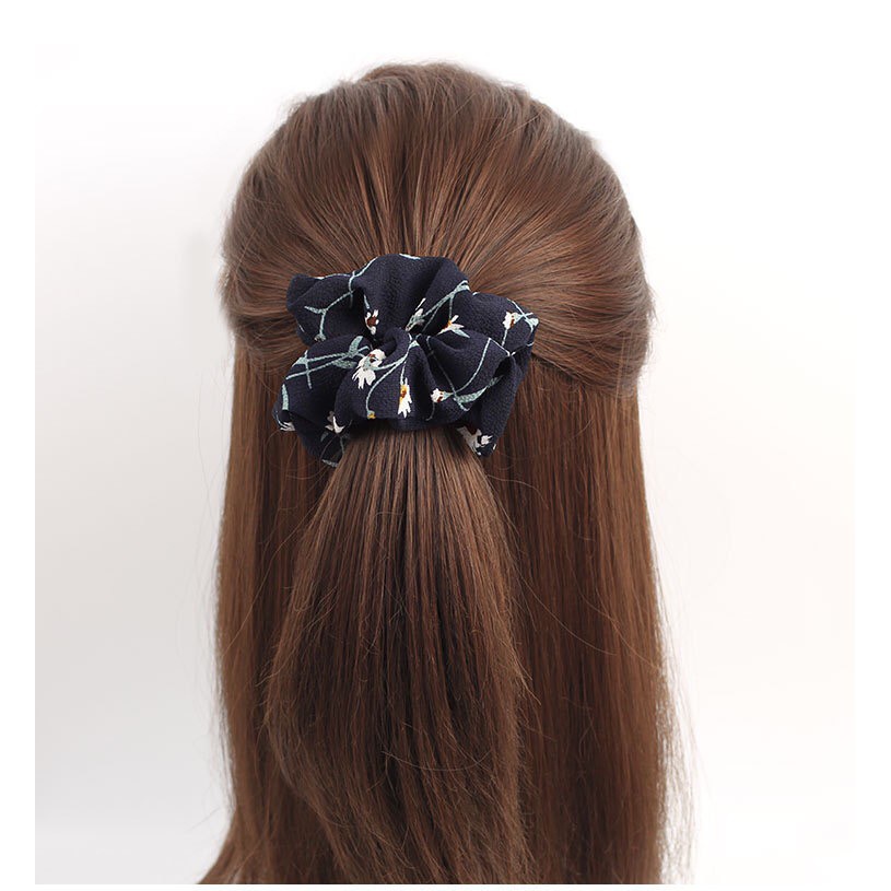 Mini Scrunchies vải hoa nhiều mẫu xinh xắn Dây cột tóc vải vintage - Mã SC007