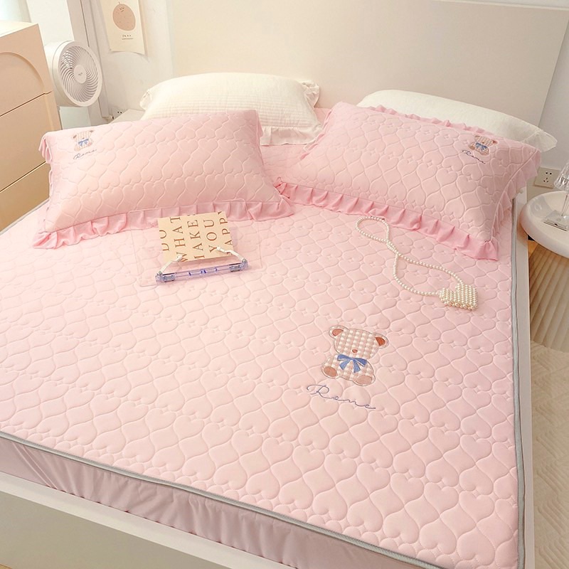 Chiếu điều hoà mủ cao su non bo chun gấu ReMe thương hiệu thoáng mát (tặng kèm 2 vỏ gối cùng bộ)