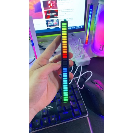 Thanh Đèn Led RGB Cảm Ứng Theo Nhạc , Cảm Biến Nhậy , Hổ Trợ 16 Triệu Màu - Nhỏ Gọn - Tiện Lợi - Dể Sử Dụng