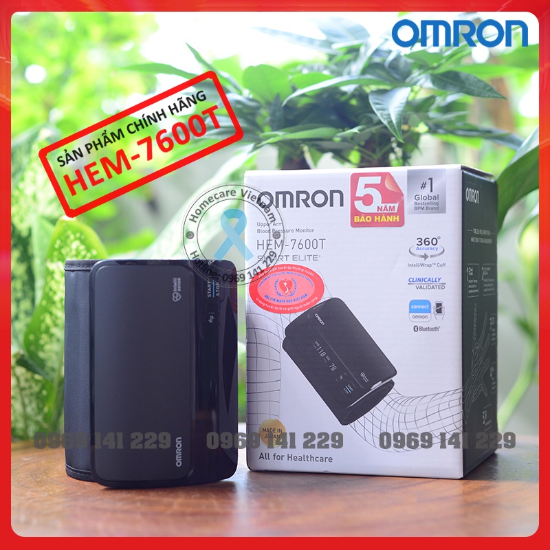 Máy đo huyết áp OMRON HEM-7600T ⚡ Made in JAPAN, HEM 7600T bảo hành 5 năm, chính xác, siêu gọn, dễ sử dụng