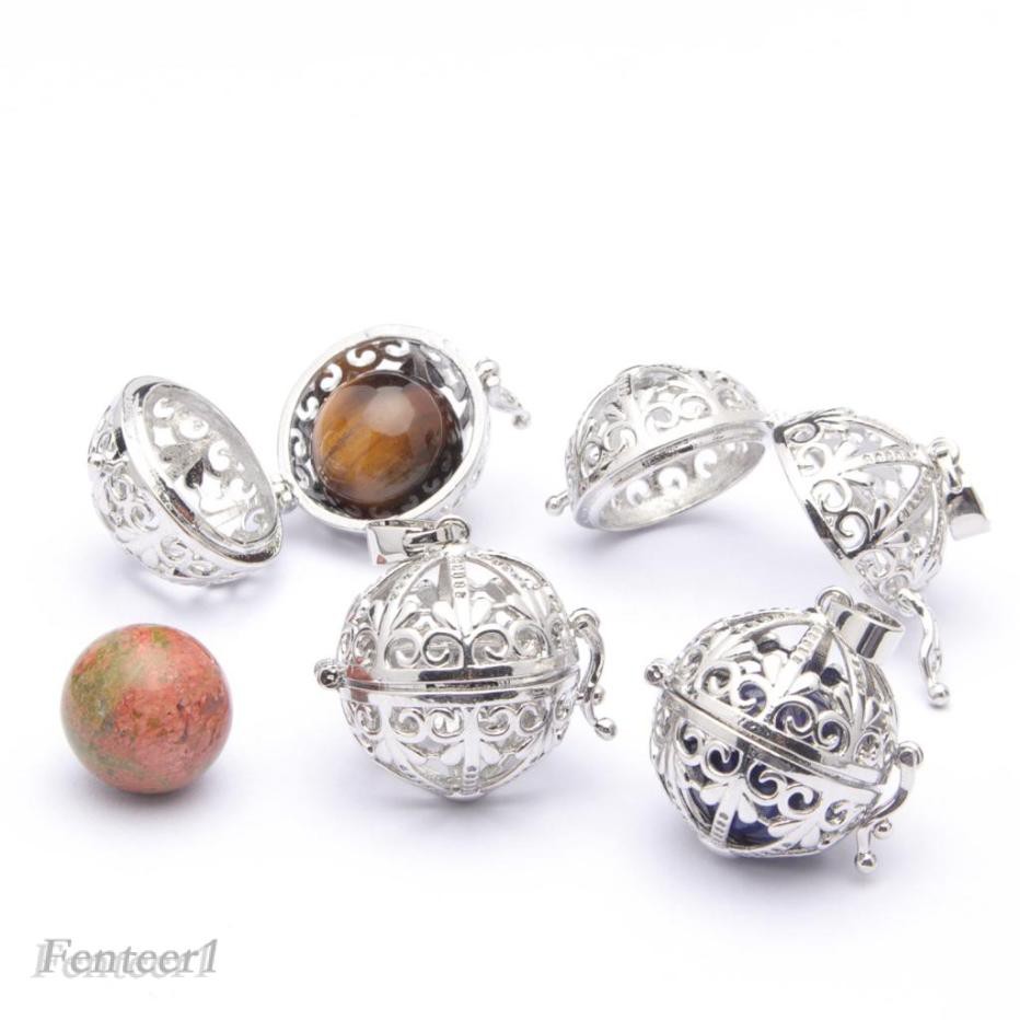 1 [Fenteer1] Mặt Dây Chuyền Hạt Đá Lọc Tinh Dầu Tự Làm