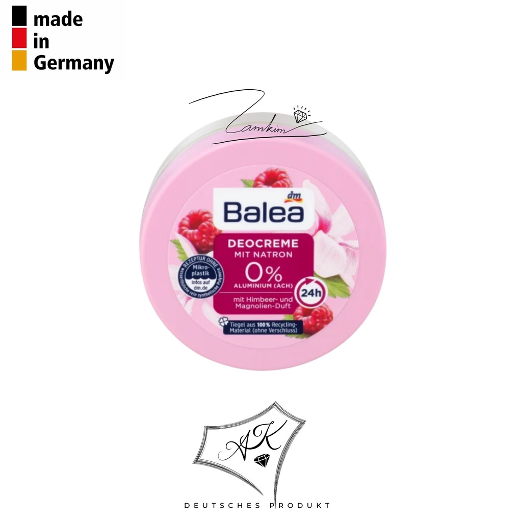 Kem khử mùi hôi nách, ngăn ngừa mồ hôi Balea deocreme - hộp 50ml