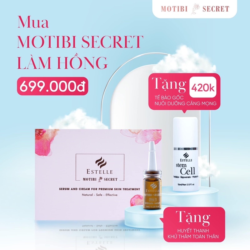 MOTIBI SECRET Làm hồng môi, nhũ hoa, bikini