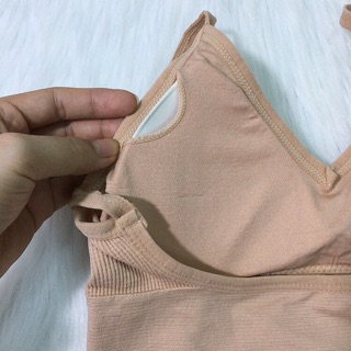 Áo bra gân 2 dây cổ V