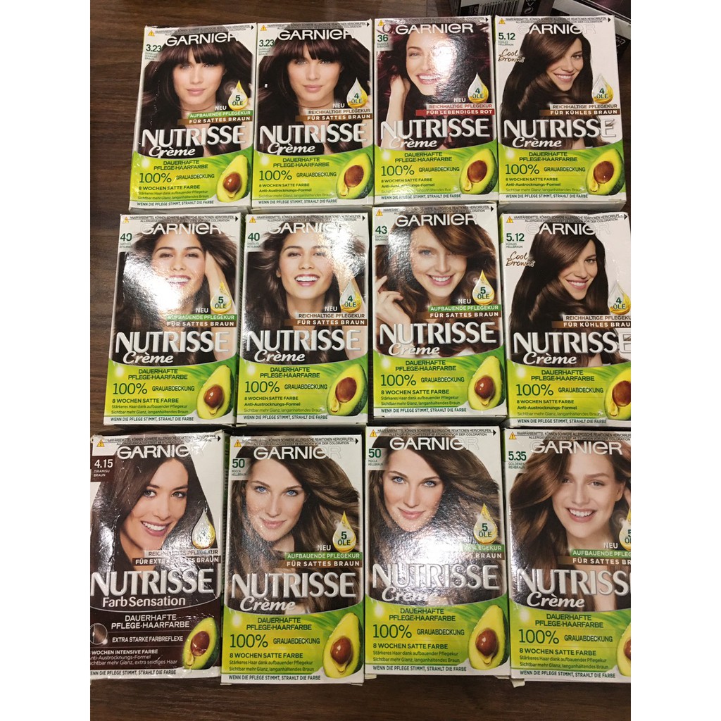 THUỐC NHUỘM TÓC GARNIER NUTRISSE CREME 100% PHỦ BẠC