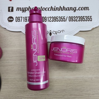 DẦU GỘI VÀ MẶT NẠ PHỤC HỒI TÓC JENORIS KERATIN 500ml - 250ml