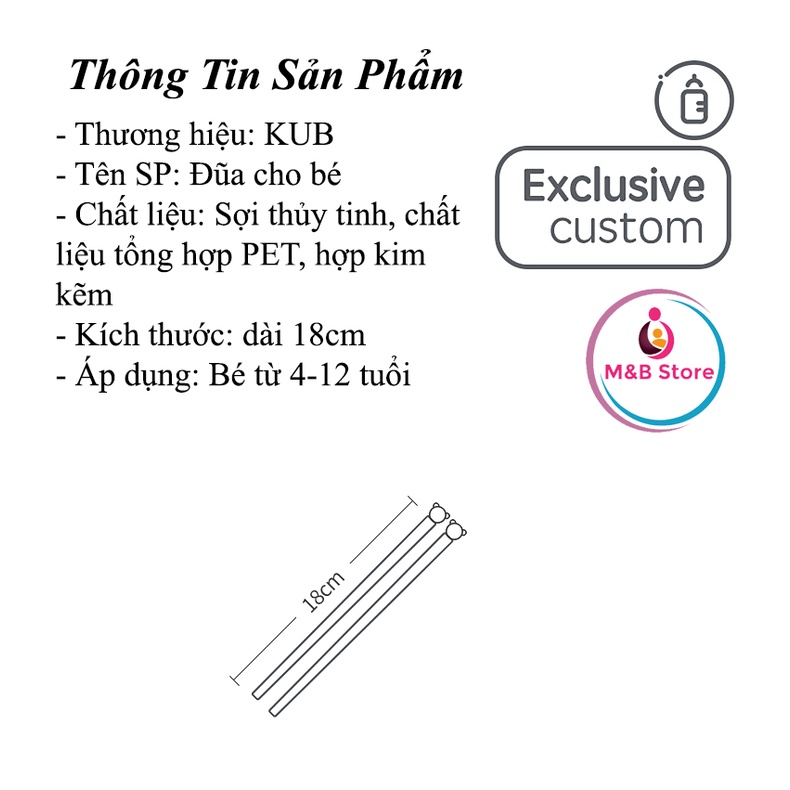 Đũa Tập Gắp Cho Bé 4-12 Tuổi - KUB