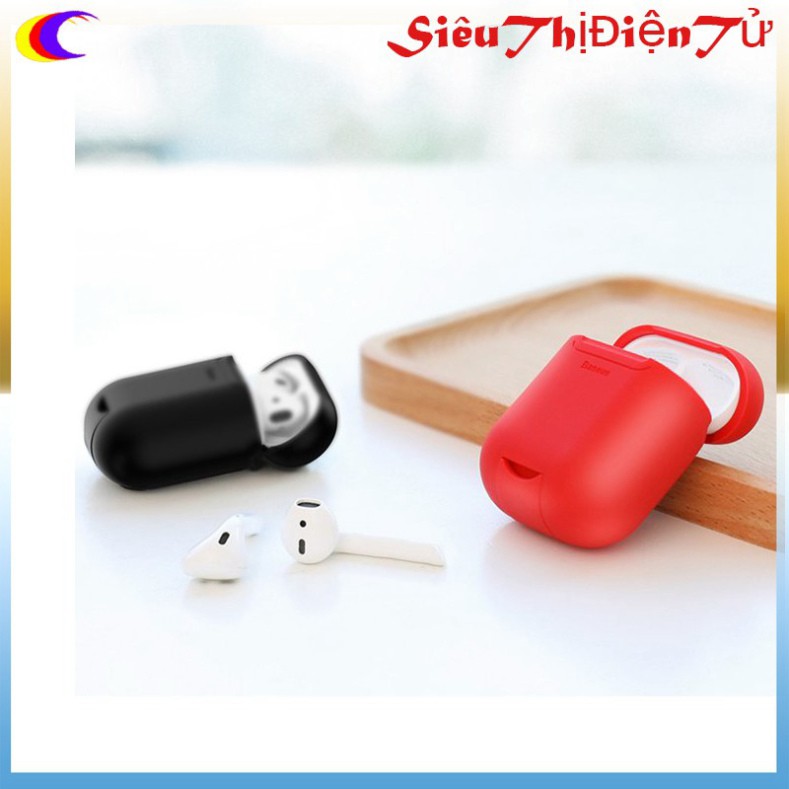 BAO BỌC TAI NGHE KIÊM SẠC KHÔNG DÂY BỌC SILICON CHO TAI NGHE IPHONE THƯƠNG HIỆU BASEUS ♥️♥️