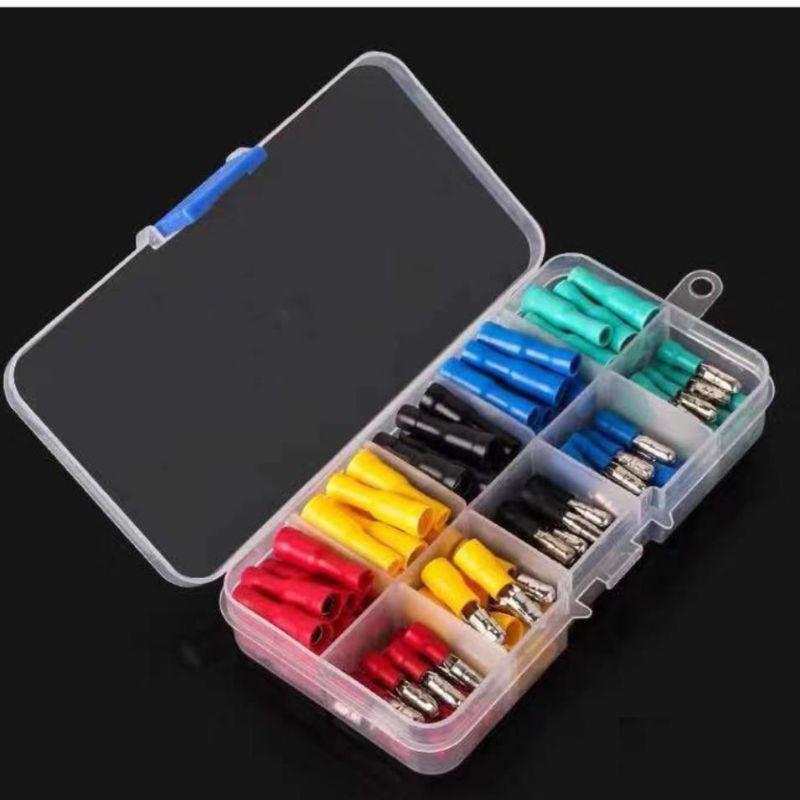 Hộp 100 Đầu Cos nối dây điện nhanh dùng cho sửa chữa ô tô - xe máy