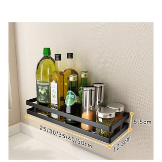 Kệ đựng gia vị Kệ đựng đồ nhà bếp chữ nhật 35cm có miếng dán siêu chắc