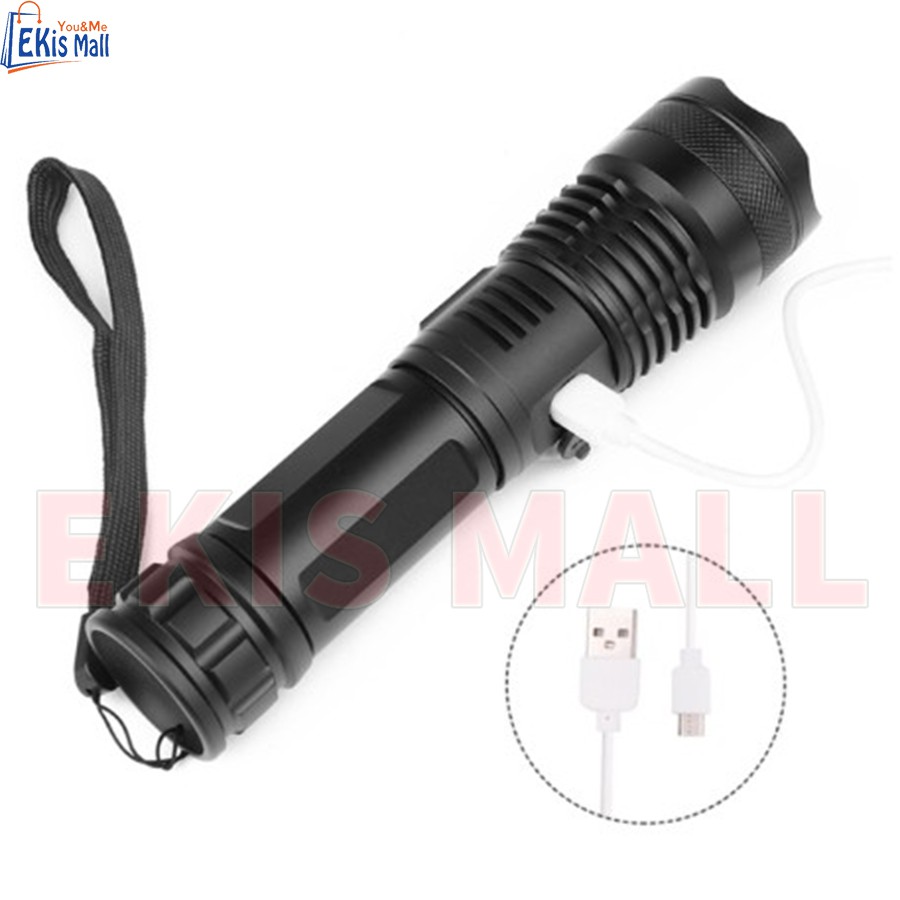 Đèn pin chiếu sáng đa năng sạc USB Thu phóng ánh sáng mạnh