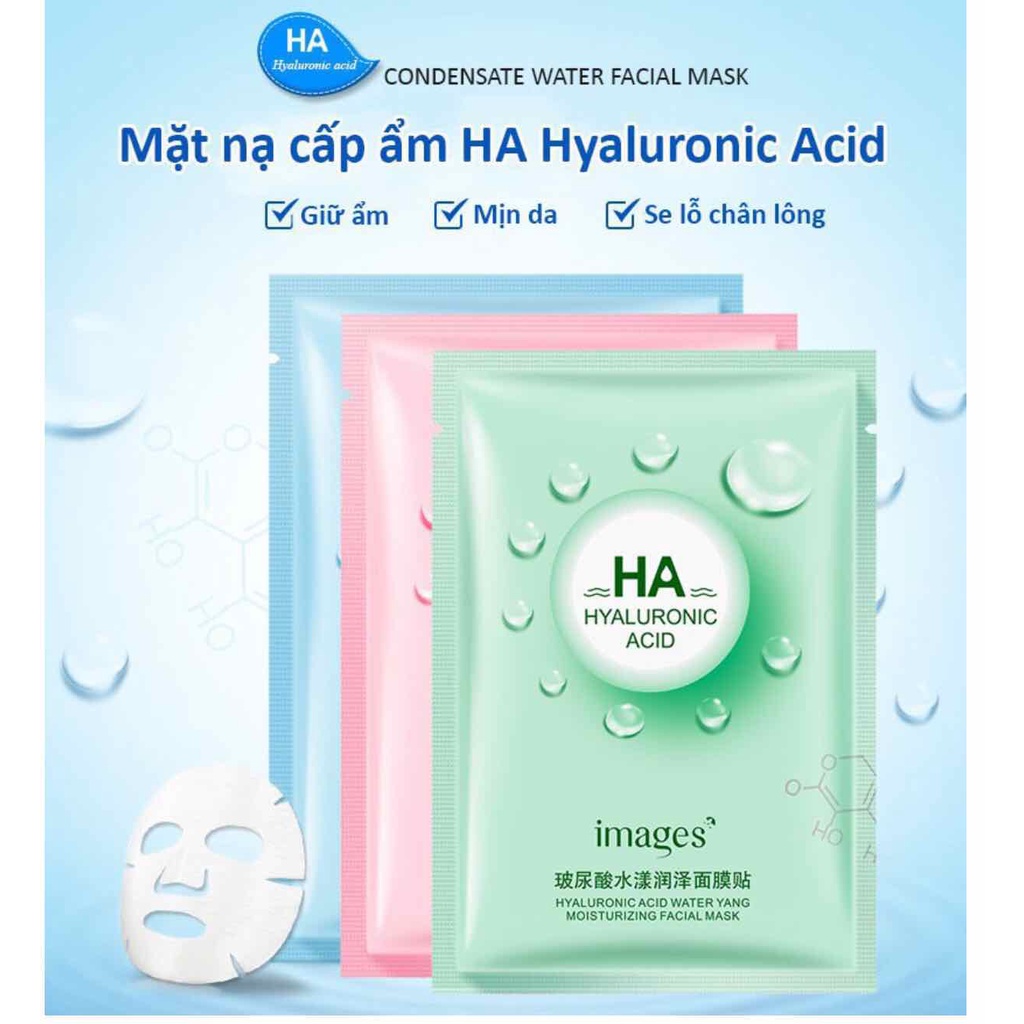 Mặt Nạ Giấy HA Images Hyaluronic Acid Dưỡng Ẩm, Sáng Da