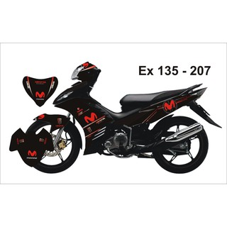 [Mã SKAMLTSM9 giảm 10% đơn 99K] Tem Trùm Exciter 135 Movistar Đen Đỏ-207