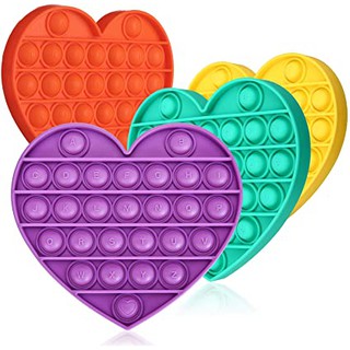 POP IT đơn sắc nhiều màu hình trái tim