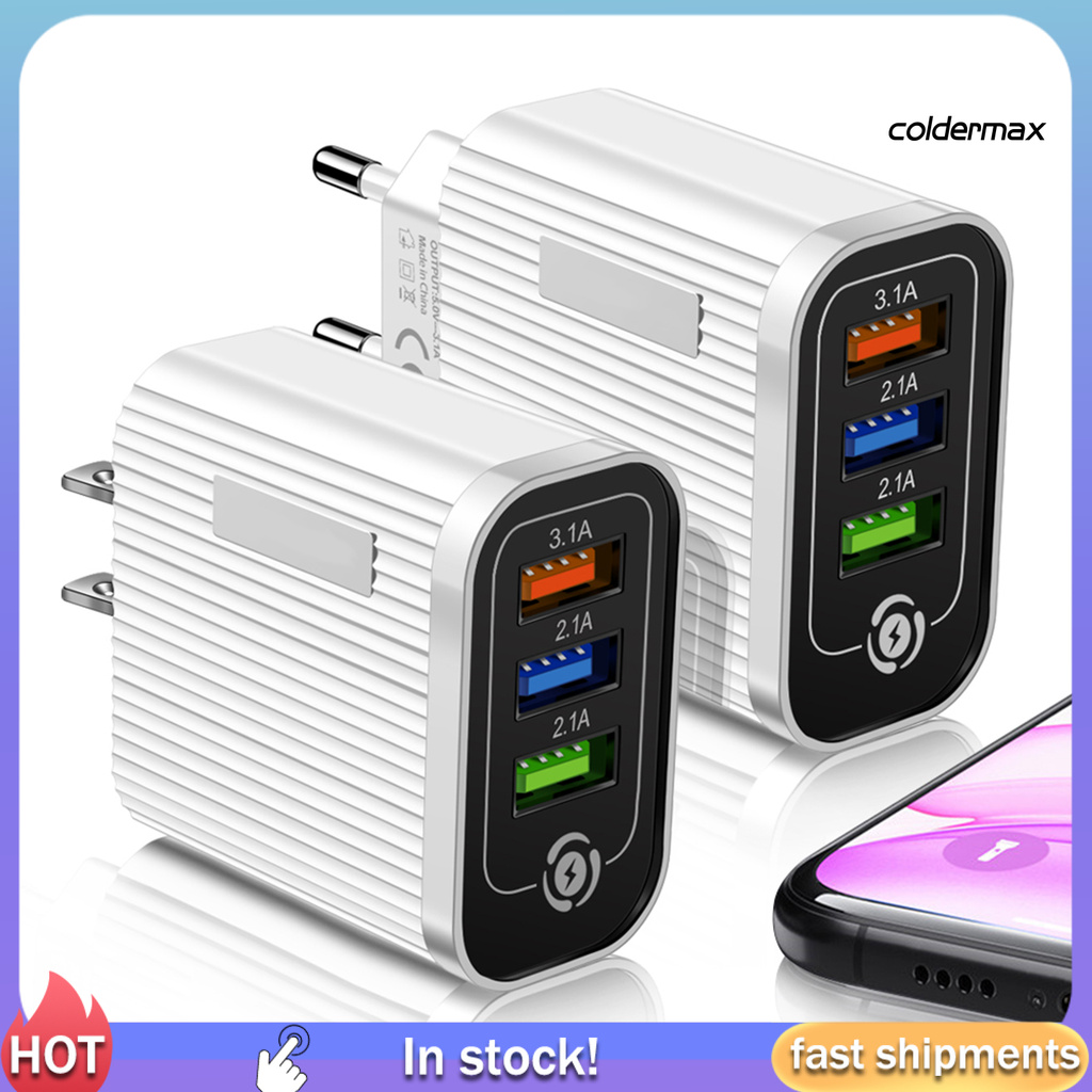 Củ sạc nhanh Qc3.0 36w 3 Cổng Usb nhỏ gọn tiện lợi