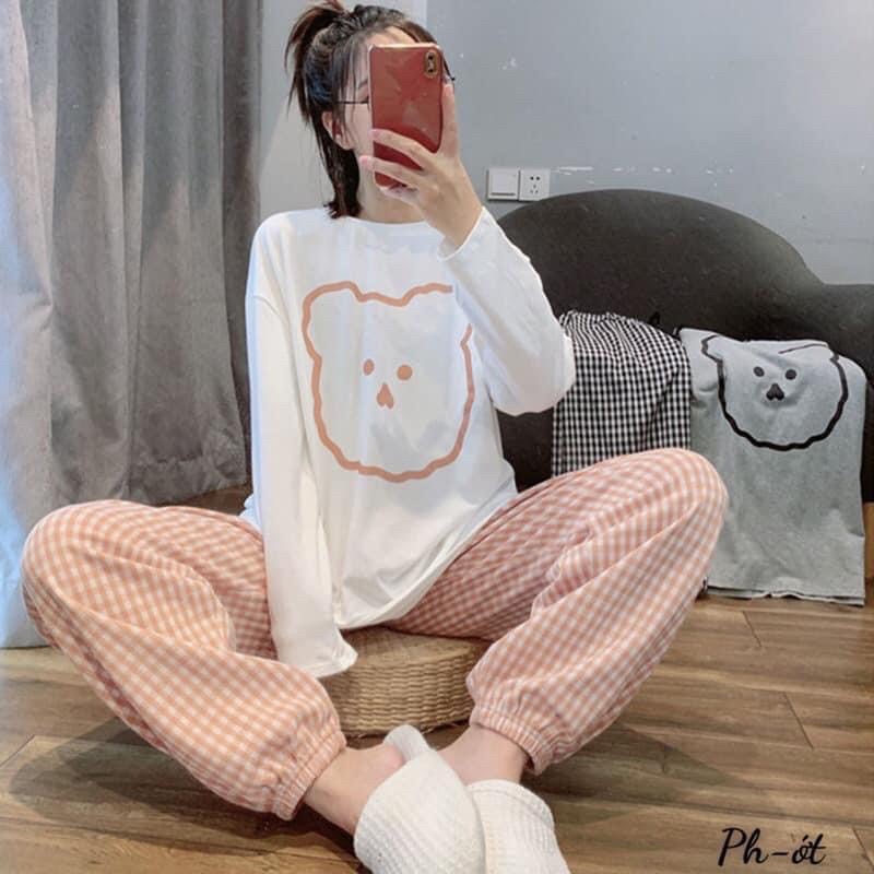 [FREESHIP - HÀNG LOẠI 1] BỘ GẤU QUẦN BOOM KẺ SIÊU XINH