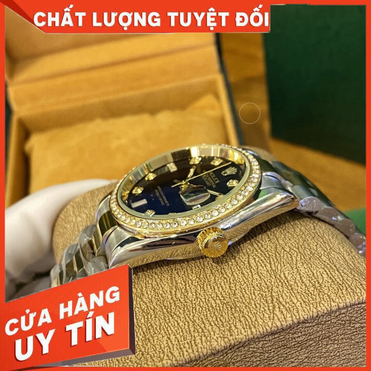 Đồng hồ nam rolex - 99 viên đá viền hàng cao cấp, mạ màu không gỉ