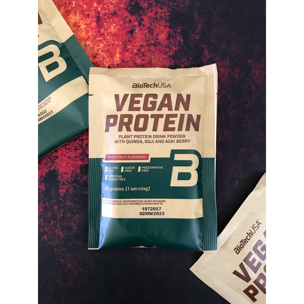 Combo 05 gói dùng thử whey protein thực vật vegan protein biotechusa date - ảnh sản phẩm 5