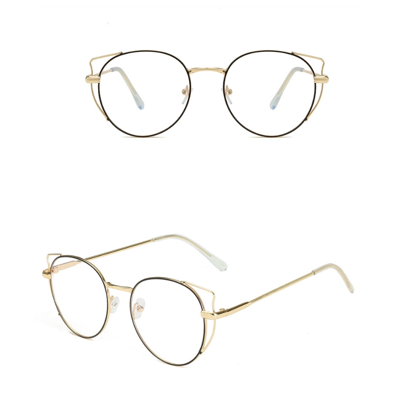 Eyeglasses Metal Round Frame Vintage Anti-blue light