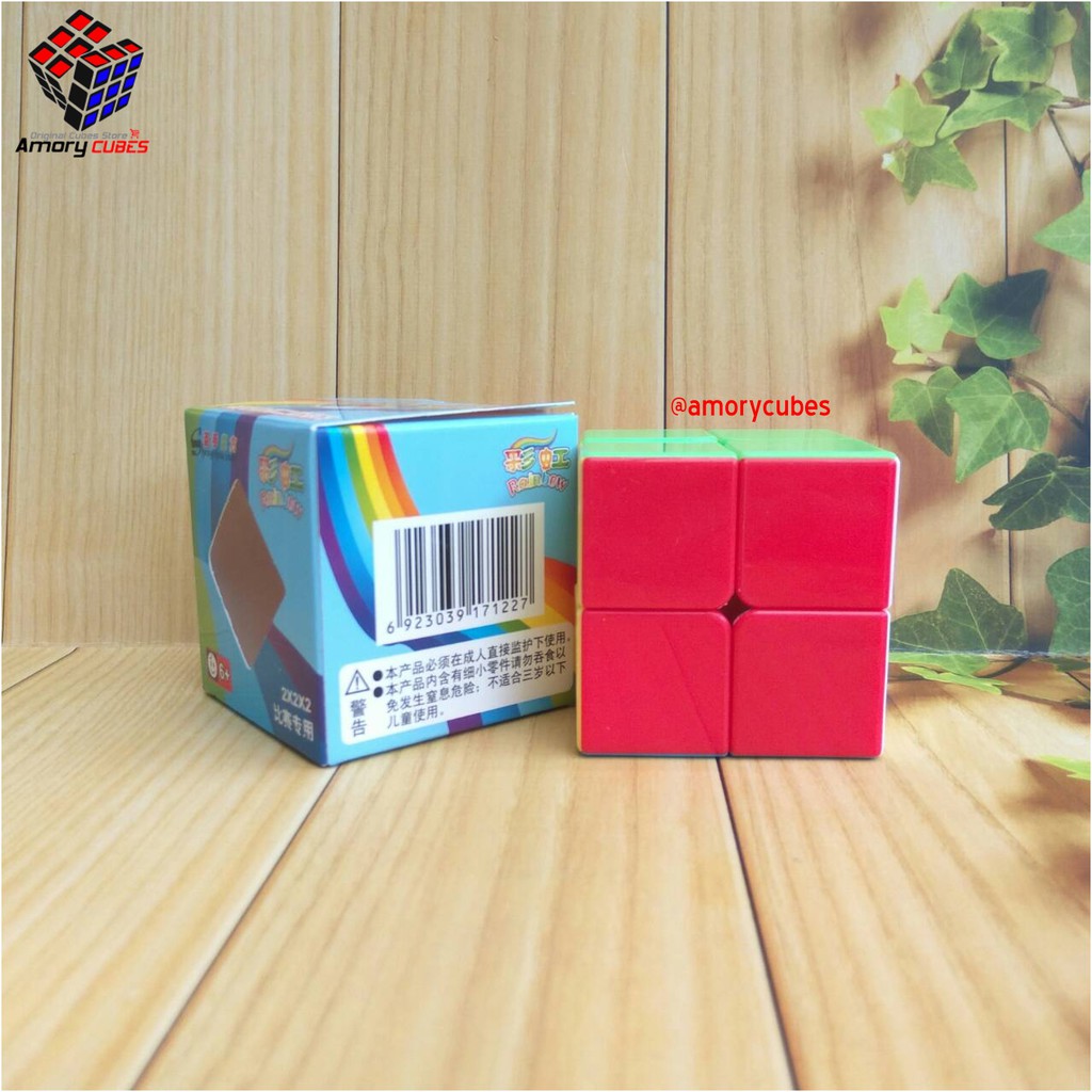 Khối Rubik 2x2 Shengshou Màu Đỏ / Cầu Vồng