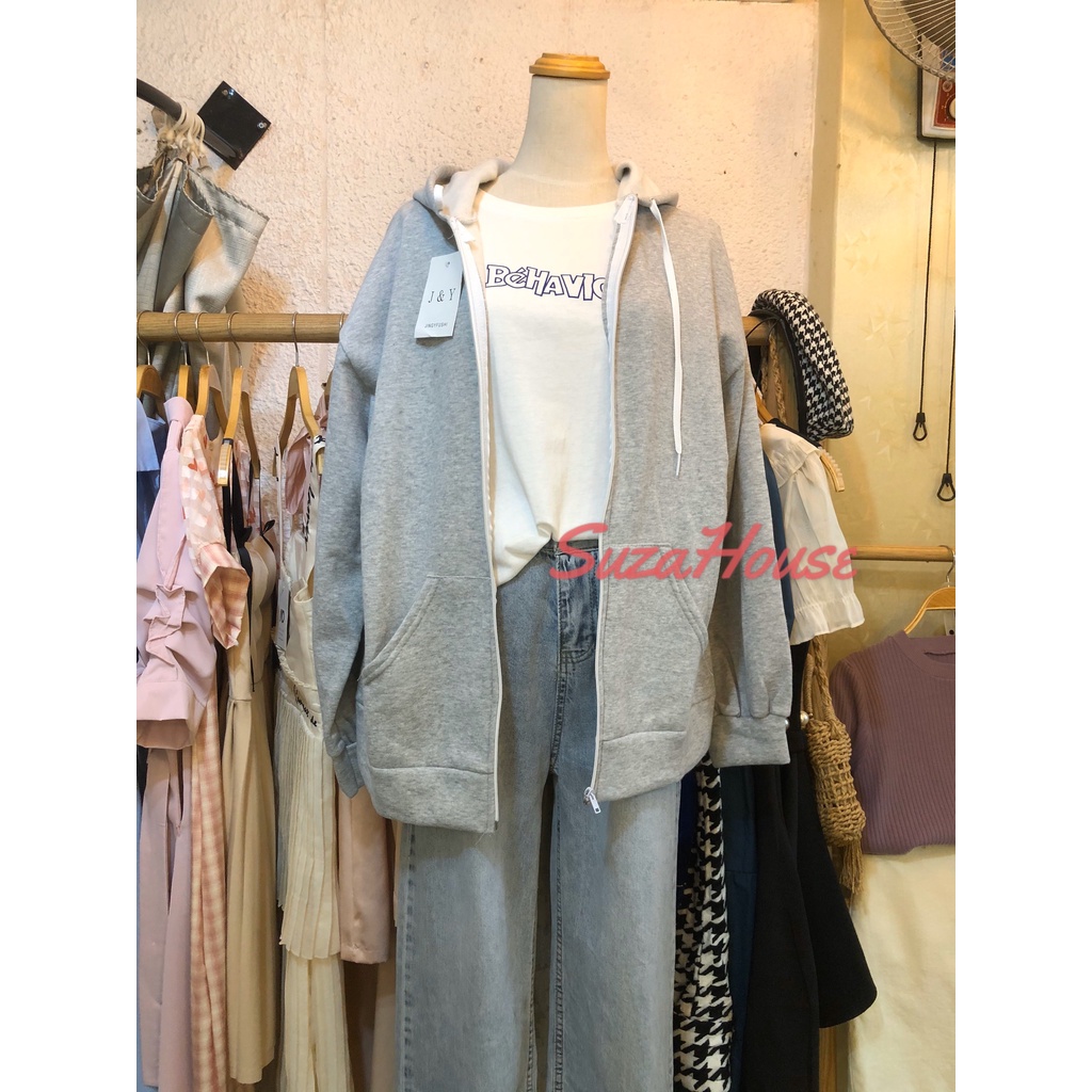 (Video+Ảnh Thật) Áo Khoác Nỉ Khóa Zip Oversize- Hoodie dáng thụng form rộng dài tay, kiểu dáng basic, thiết kế trẻ trung | BigBuy360 - bigbuy360.vn