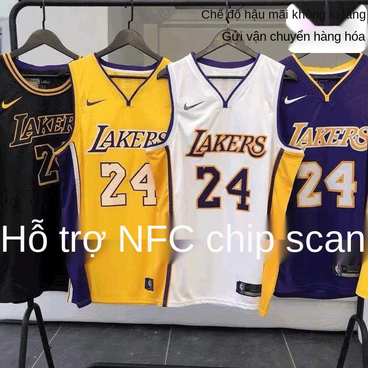 ✓✸Lakers số 24 Kobe Jersey Nam 23 James Vest Nick Jan Kuzma Davis Bóng rổ Nữ