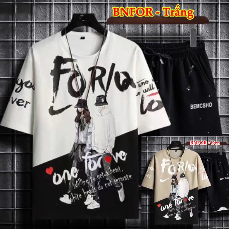 Đồ Bộ nam BNFOR .Bộ nam unisex phong cách Hàn quốc Mã Bộ For