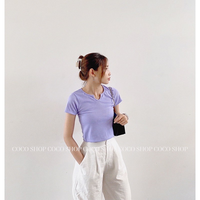 [HOT] Áo Khoét Cổ Tim 7 Màu (ẢNH THẬT KÈM BẢNG TÊN SHOP) | BigBuy360 - bigbuy360.vn