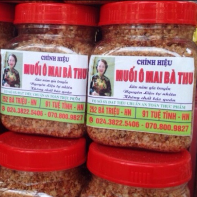 02 Lọ full muối ômai Bà Thu chính hiệu, chấm hoa quả siêu ngon, đặc sản Hà Nội