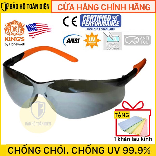 [TẶNG KHĂN LAU KÍNH] Kính bảo hộ King's KY 2224 | Kính chống bụi, chống gió, kính chống tia UV dùng chạy xe đi đường