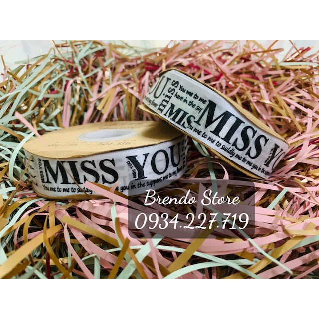 Ruy băng Cha neo/Miss U chữ kiểu